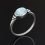 Кольцо ларимар Доминиканская Республика (серебро 925 пр. родир. бел.) размер 18