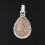 Кулон розовый кварц Бразилия (серебро 925 пр. родир. бел.) капля
