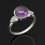 Кольцо аметист Бразилия (серебро 925 пр. родир. бел.) размер 18