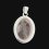 Кулон розовый кварц Бразилия (серебро 925 пр. родир. бел.) овал