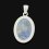 Кулон лунный камень (адуляр) Индия (серебро 925 пр. родир. бел.) овал