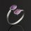 Кольцо аметист Бразилия (серебро 925 пр. родир. бел.) (регулируемый) размер 18