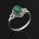 Кольцо малахит Конго (серебро 925 пр. оксидир.) размер 18,5