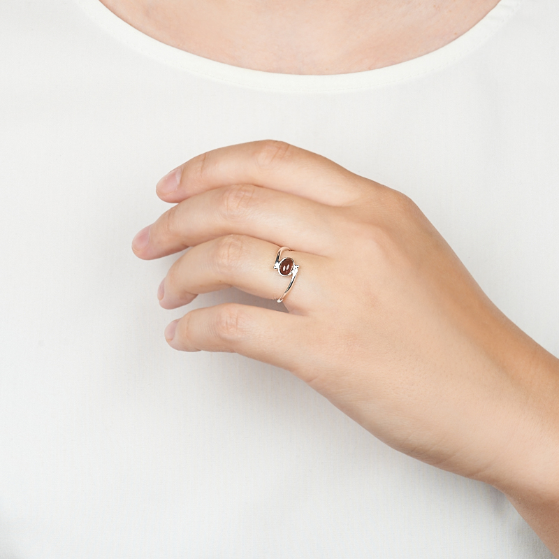 Кольцо турмалин розовый (рубеллит) Бразилия (серебро 925 пр. родир. бел.) размер 17,5