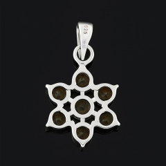 Кулон цитрин Бразилия (серебро 925 пр. родир. бел.) огранка