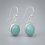 Серьги амазонит Перу (серебро 925 пр. родир. бел.)
