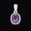 Кулон аметист Бразилия овал огранка (серебро 925 пр. родир. бел.)