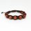 Браслет яшма красная ЮАР (текстиль) шамбала 10 мм 17 см (регулируемый)