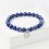 Браслет лазурит Афганистан (сталь хир.) 8 мм 16 см