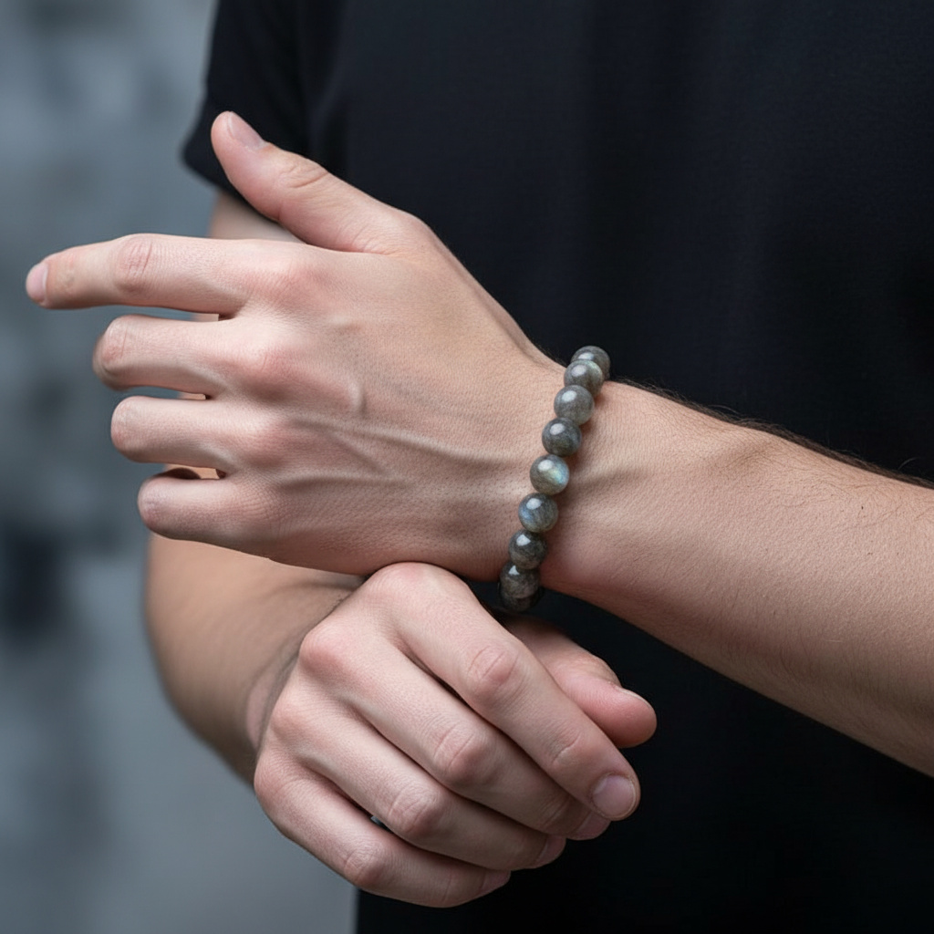 Браслет лабрадор Мадагаскар 12 мм 18 см