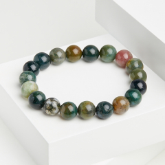 Браслет агат моховой Индия 10 мм 18 см