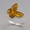 Кольцо янтарь Россия (серебро 925 пр. посеребр.) размер 17
