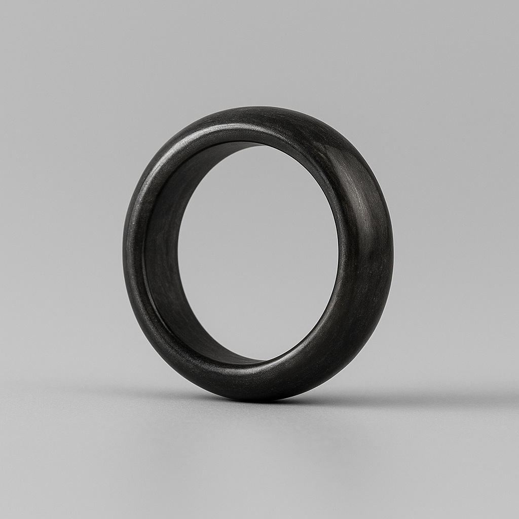 Кольцо обсидиан серебристый Мексика (цельное) размер 19