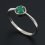 Кольцо изумруд Колумбия огранка (серебро 925 пр. родир. бел.) размер 18,5