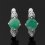 Серьги изумруд Колумбия (серебро 925 пр. родир. бел.) огранка