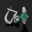 Серьги изумруд Колумбия (серебро 925 пр. родир. бел.) огранка