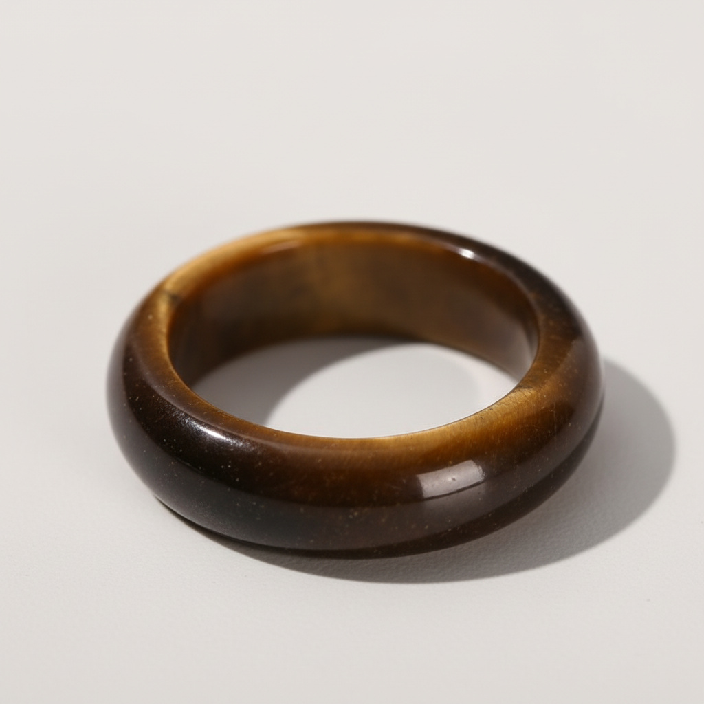 Кольцо тигровый глаз ЮАР (цельное) размер 19