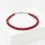 Браслет корунд рубиновый Мьянма (сталь хир.) 17 см (+3 см)