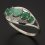 Кольцо изумруд Колумбия (серебро 925 пр. родир. бел.) огранка размер 17,5