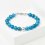 Браслет апатит синий Бразилия (сталь хир.) 8 мм 17 см (+3 см)