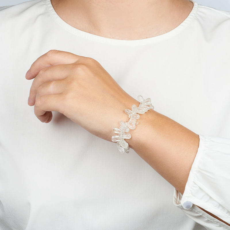 Браслет горный хрусталь Бразилия 16 см