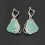 Серьги хризопраз Казахстан (нейзильбер, латунь родир. бел.)