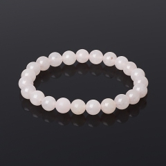 Браслет розовый кварц Бразилия 8 мм 16 см