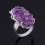 Кольцо аметист Бразилия (нейзильбер) размер 18