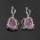 Серьги аметист Бразилия (нейзильбер, латунь родир. бел.)