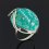 Кольцо амазонит (дублет) Россия (нейзильбер) размер 17,5