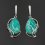 Серьги амазонит (дублет) Россия (нейзильбер)