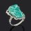 Кольцо амазонит (дублет) Россия (нейзильбер) размер 17,5