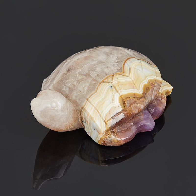 Черепаха микс агат, аметист 11 см