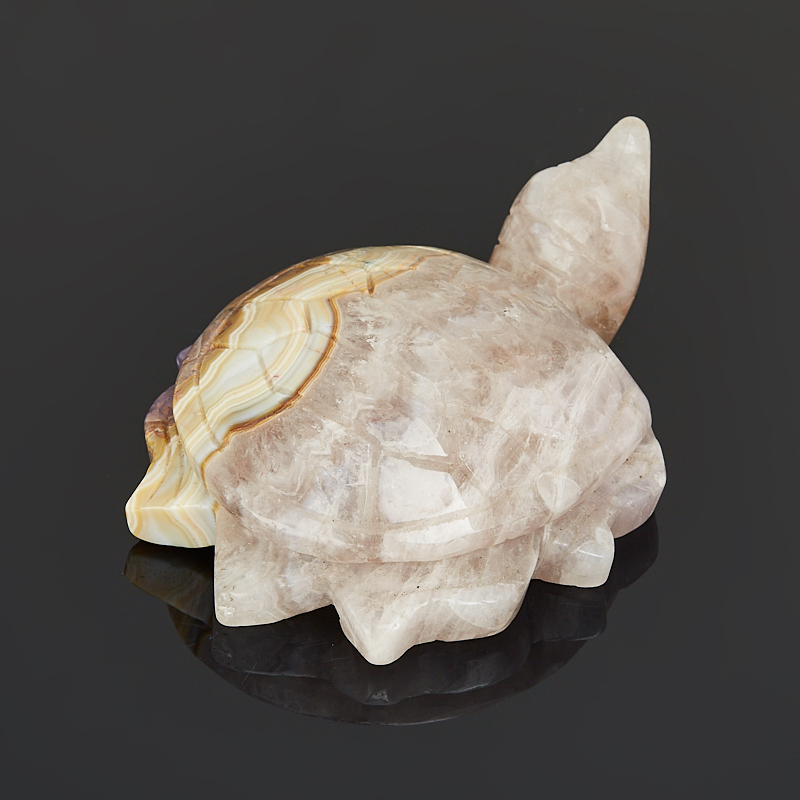 Черепаха микс агат, аметист 11 см