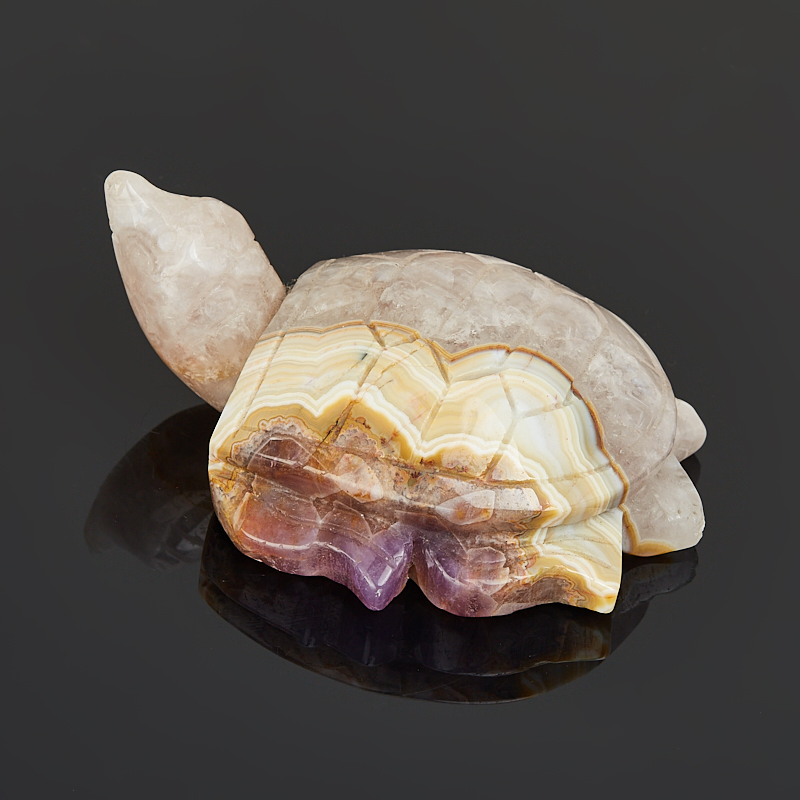 Черепаха микс агат, аметист 11 см