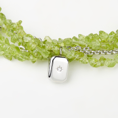 Чокер хризолит США (сталь хир.) (колье) 40 см (+7 см)