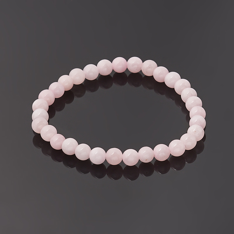 Браслет розовый кварц Бразилия 6&nbsp;мм 16&nbsp;см