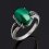 Кольцо малахит Конго (серебро 925 пр. оксидир.) размер 18,5