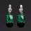 Серьги малахит Конго (серебро 925 пр. оксидир.)
