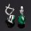 Серьги малахит Конго (серебро 925 пр. оксидир.)