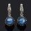 Серьги кианит синий Бразилия (серебро 925 пр. оксидир.)