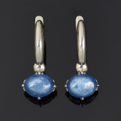 Серьги кианит синий Бразилия (серебро 925 пр.)