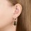 Серьги нефрит зеленый Россия (биж. сплав)