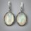 Серьги перламутр (дублет) Индонезия (серебро 925 пр. оксидир.)
