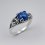 Кольцо кианит синий Бразилия (серебро 925 пр. оксидир.) размер 18