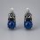 Серьги кианит синий Бразилия (серебро 925 пр. оксидир.)