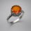 Кольцо сердолик Ботсвана (серебро 925 пр. оксидир.) огранка размер 18