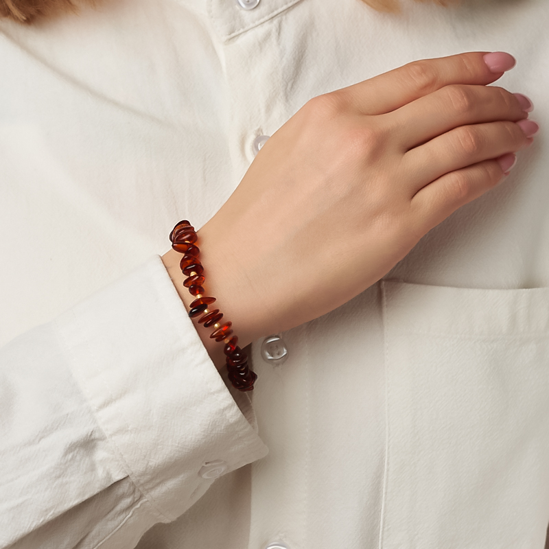 Браслет янтарь Россия 16 см