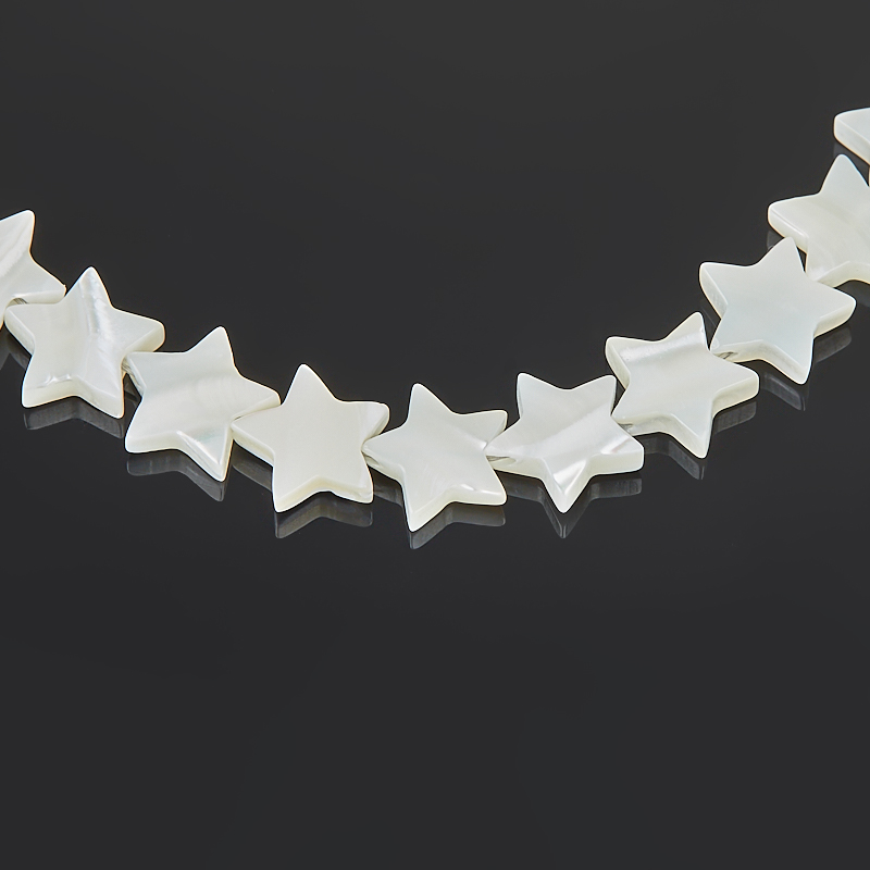 Бусы перламутр белый Индонезия 46 см (+7 см) (сталь хир.)