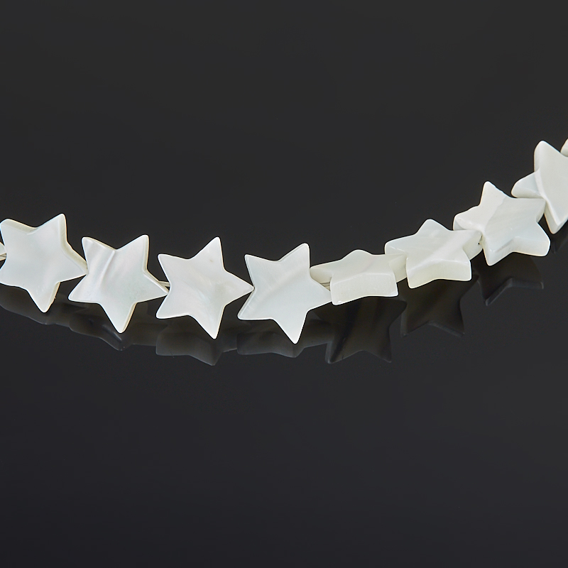 Бусы перламутр белый Индонезия 41 см (+7 см) (сталь хир.)